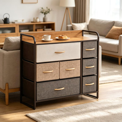 Armoire de rangement moderne avec tablette supérieure ouverte, commode verticale, armoire de sol élégante, commode de rangement