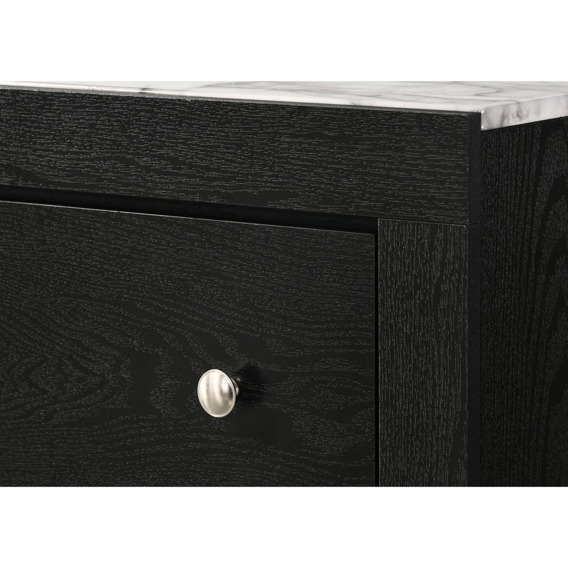 Table de chevet 2 tiroirs Modern White