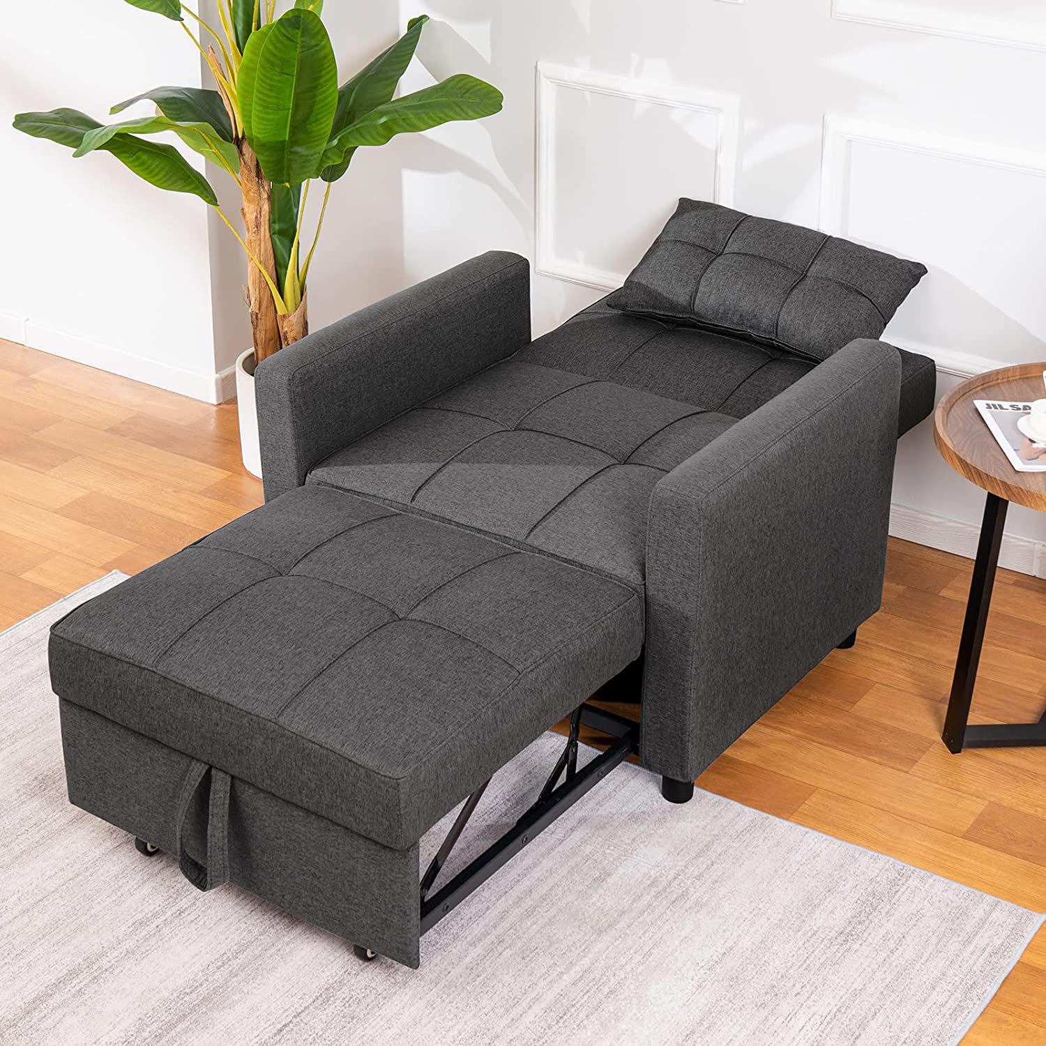 Ebern Designs Culliton Twin 36.4" Wide Sewn Pillow Back Futon