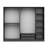 Modern Anthracite Wardrobe with Numerous Shelves, 88.6 x 74.8 x 20.5 inches | 100% Melamine Coated Particle Board, Thickness: 0.7 inches | Stylish Storage Solution for Bedroom & Closet Organization, Durable Design-1722223814-1722223812