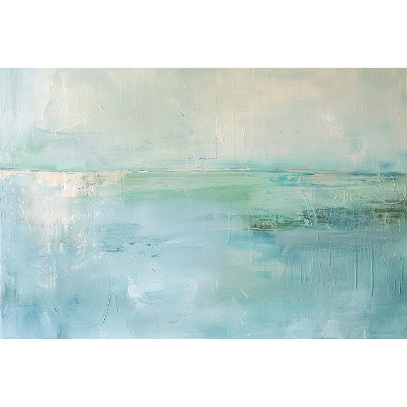 Art mural sur toile Calm Blue Field, L 16 po x H 12 po x P 1 po