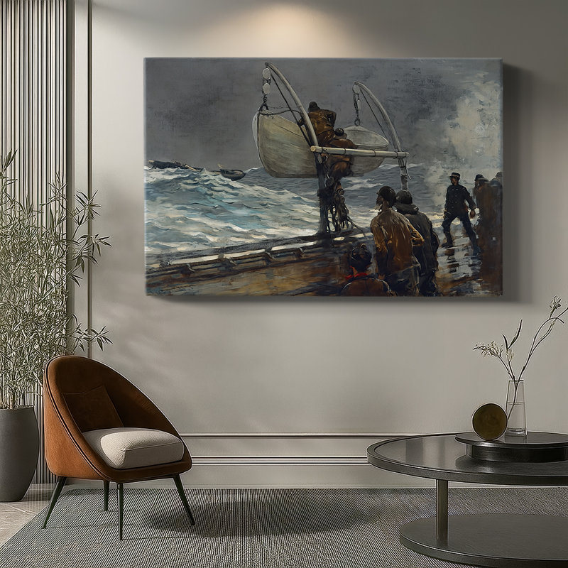 Signal of Distress-Winslow Homer-Toile tendue avec châssis-1890, 24 x 36