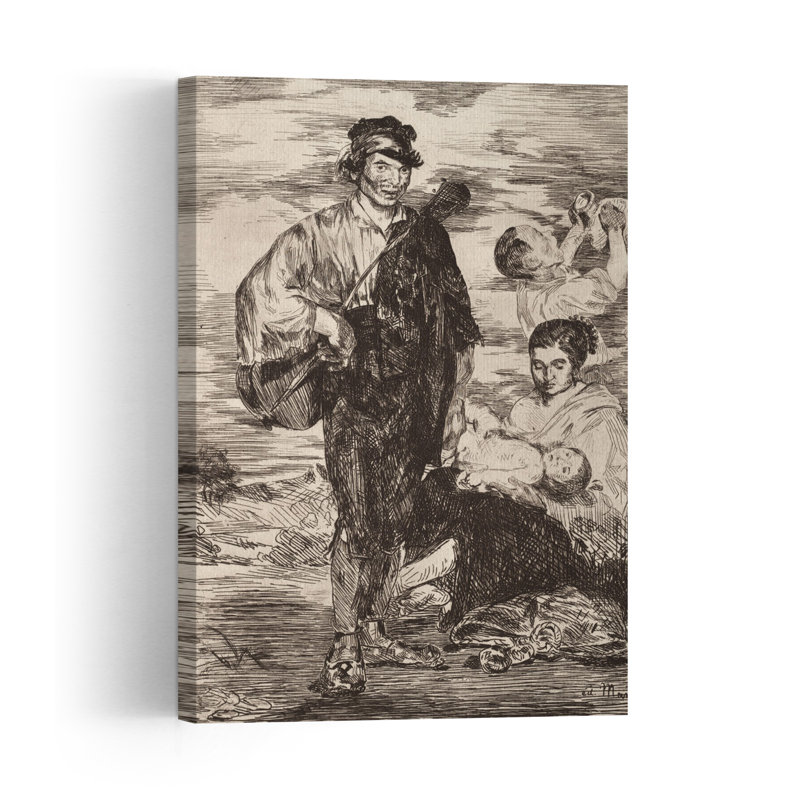 The Gypsies Abstract Contemporary Wall Art Print by Edouard Manet - Wrapped Canvas Print, 60.96cm H x 40.64cm W