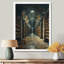 Bibliothèque historique brune, reproduction d'art mural-673088492-673088491