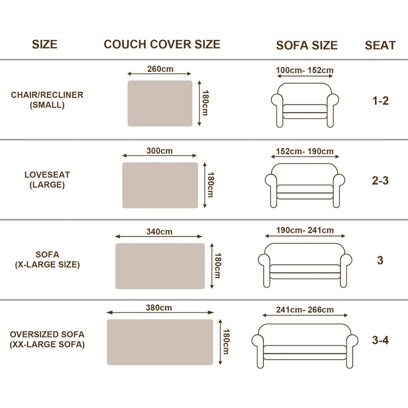 Box Cushion Sofa Slipcover, Polyester - Beige