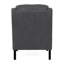 Fauteuil club moderne gris anthracite avec revêtement fin et siège stable avec dossier en cascade