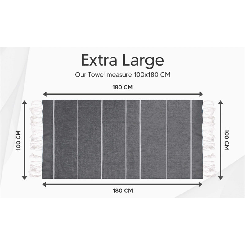 100% Cotton Beach Towel, Grey