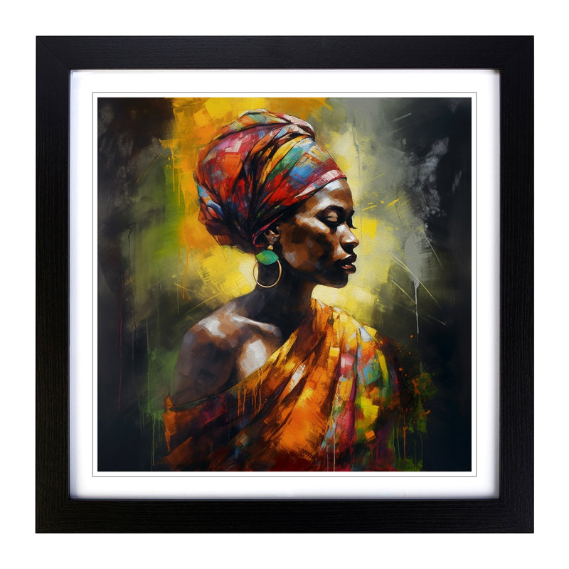 Single Picture Frame Print on Wood, Black