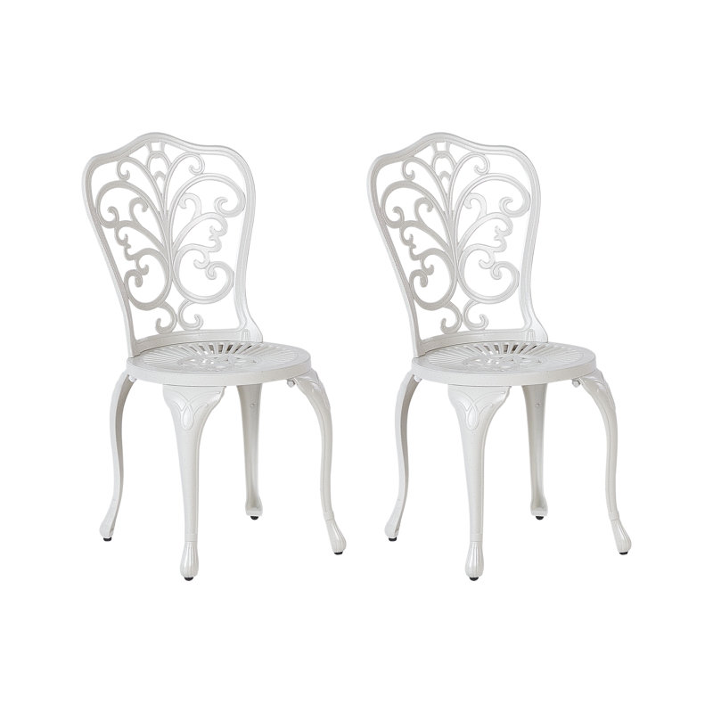 Heston Outdoor Patio Dining Side Chair, White
