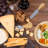 TtAk HOUSEWARE Kerynn Round Bamboo Cheese Board Knife Set | Round Charcuterie Board Set 4 Knifes| Cheese Board Set Slide-Out Drawer Entertaining Durable Elegant Design Wine Cheese Night House Warming Gifts