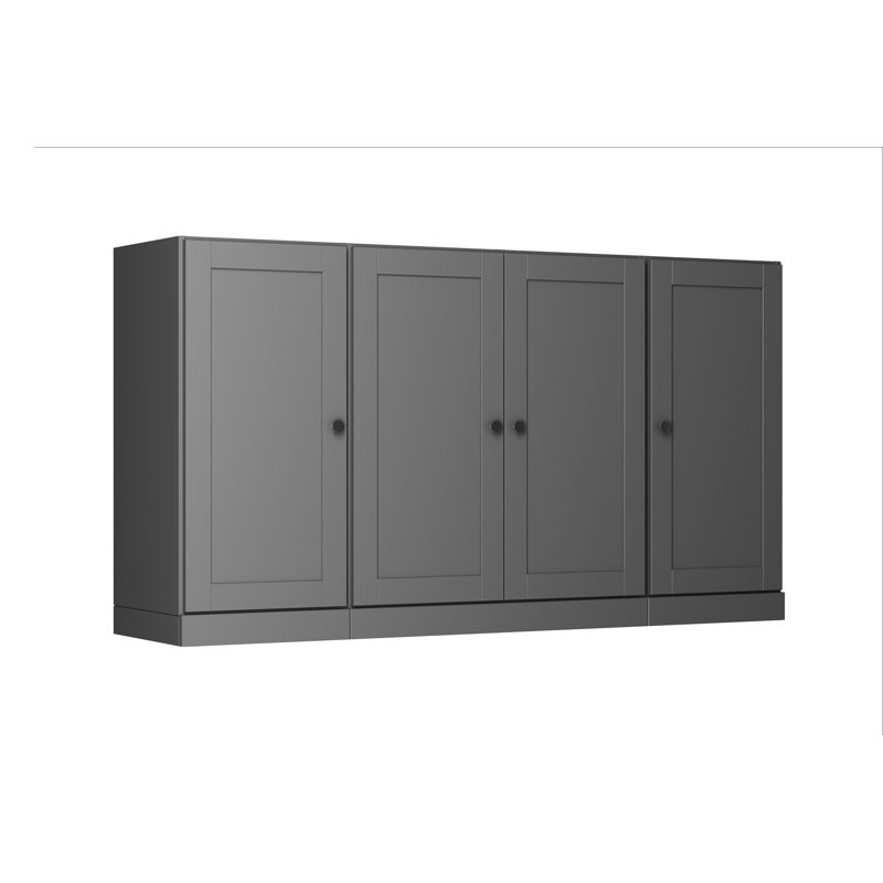 Palace Imports 100% Solid Wood 65" Sideboard with Shaker Doors, 2-Drawers & Adjustable Shelves, Gray