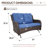 Patio Loveseat Sofa, Outdoor Wicker Loveseat with Luxury Thick Cushion, All-Weather Patio Furniture Set-101831494-101831495