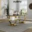 Ensemble de table de salle à manger de luxe avec 6 chaises en cuir-303100480-303100483-303100486