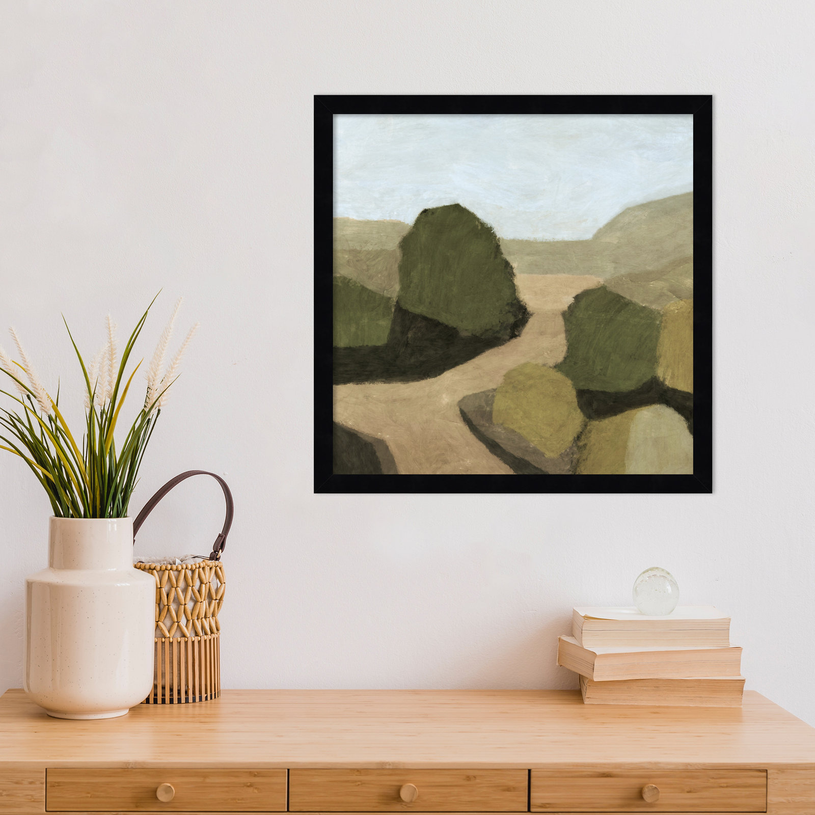 Paysage 1 Print by Dan Hobday, Black, 17" H x 17" W