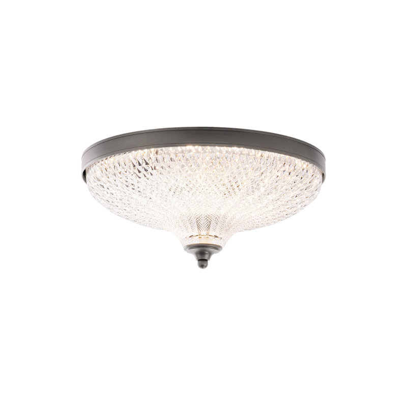 Roma 1 Light Flush Mount, 5.6" H x 12.1" W x 12.1" D, Antique Nickel