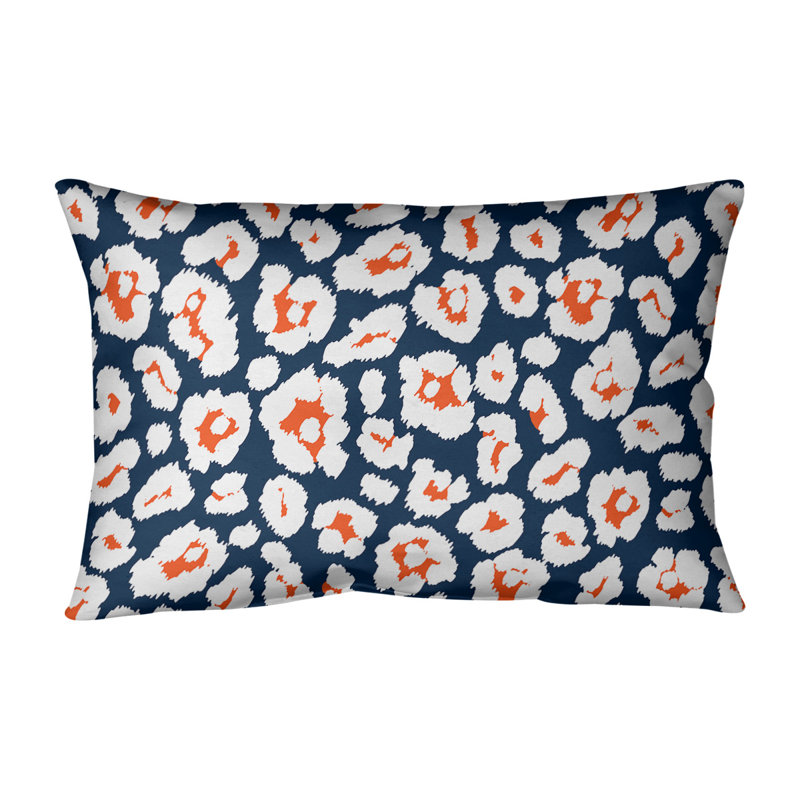 Housse de coussin et insert de foot rectangulaires Denver, Bleu, Polyester sergé