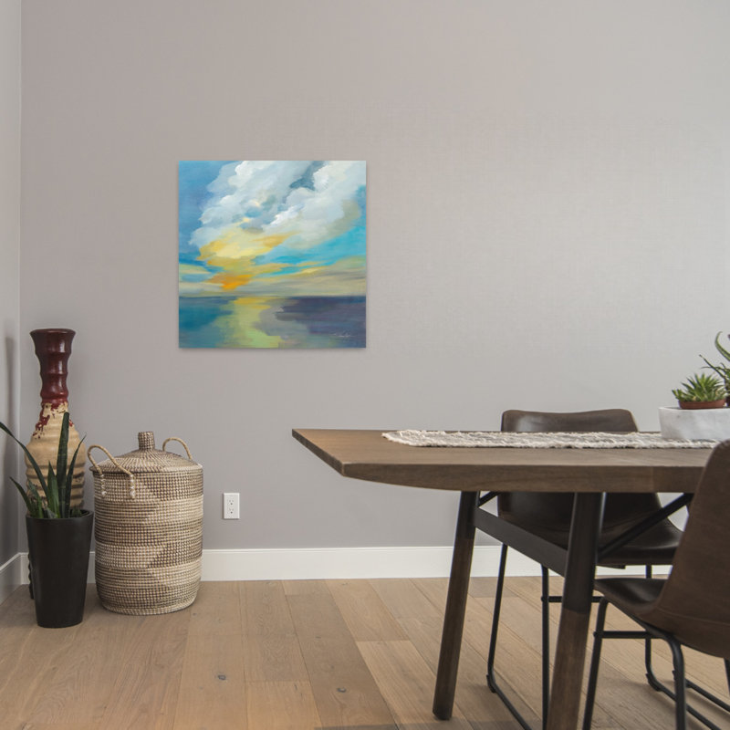Coastal Pacific Light With Blue Clouds Art by Silvia Vassileva - Wrapped Canvas Print, 60.96 cm H x 60.96 cm W