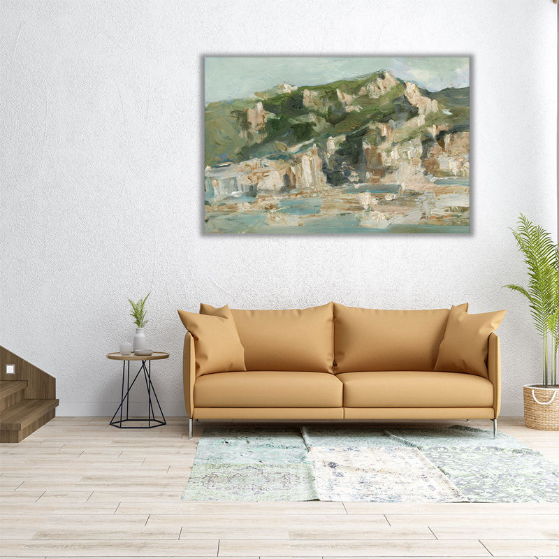 Rocky Cliff Mountain Light I - reproduction d'art sur toile, H 32 po x l 48 po