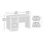 Bureau d'ordinateur 47,165 po Delvale