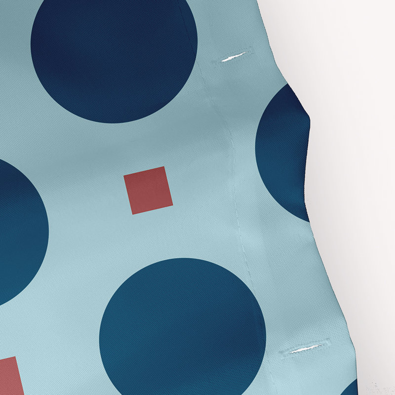 Rideau de douche Geartsje, Bleu sarcelle / Corail
