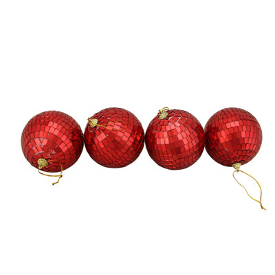 Mirrored Glass Disco Ball Christmas Ornaments