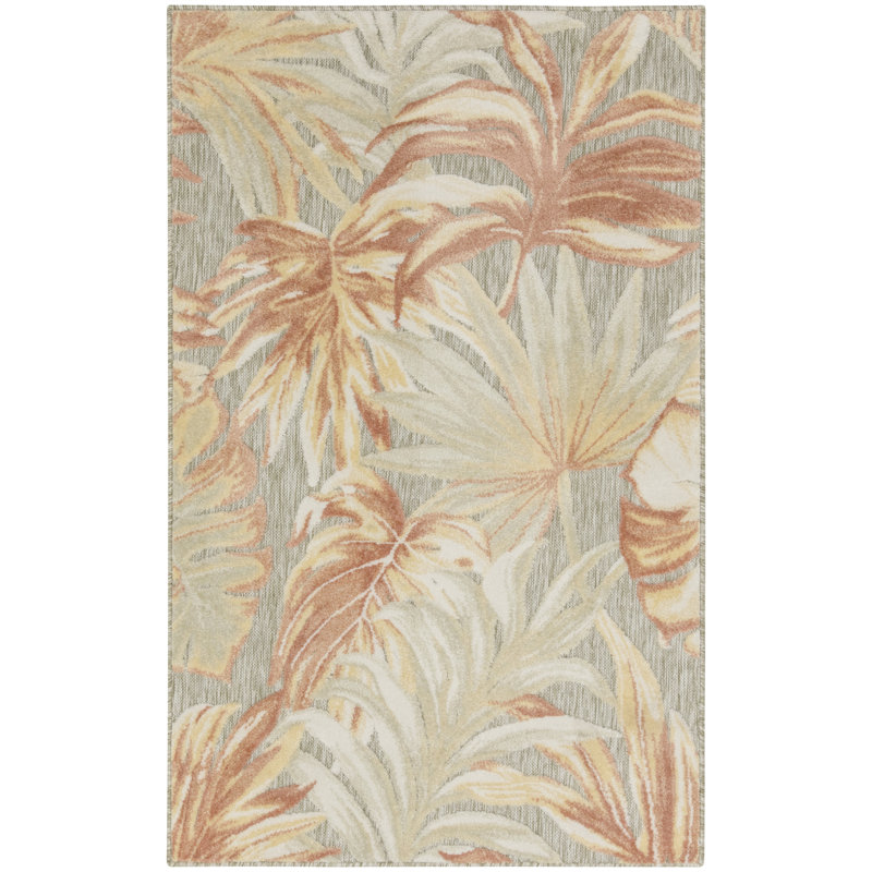 Clemencio Sage Rose Modern Rug, Rectangle 2'8" x 4'