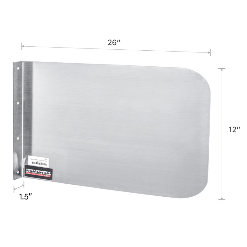 Garde-boue mural en acier inoxydable 26 po x 12 po