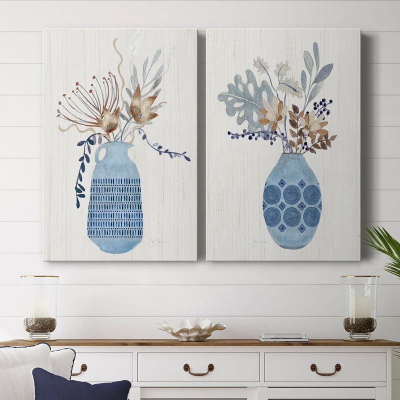 Boho Arrangement I - Toile tendue avec châssis de qualité supérieure - Prêt à être accroché