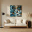 Oiseau martin-pêcheur gris, art mural en métal-229710522