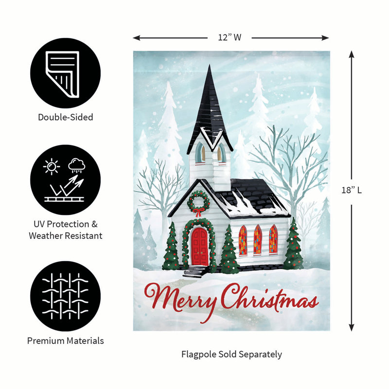 Drapeau de jardin Winter Church