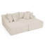 Méridienne à deux places paresseuse, canapé compressé sans assemblage requis, faite de tissu de velours, méridienne moderne et moelleuse, utilisée pour les salons et les chambres à coucher - beige-43061456