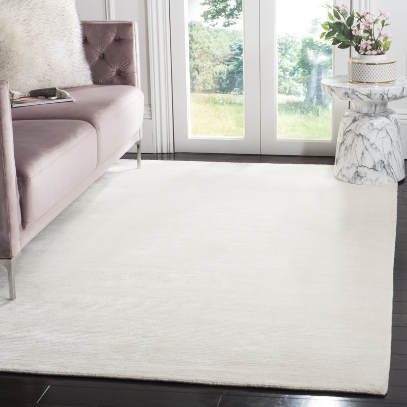 Endor Hand Loomed Viscose Solid Color Rug, Rectangle 9' x 12'