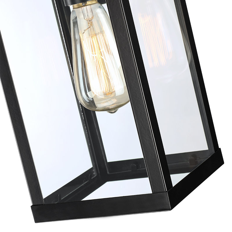 Lanterne murale d'extérieur H 19,3 po Gaudencia, Noir mat