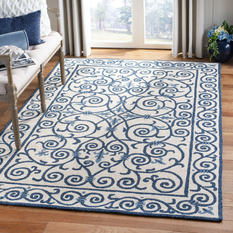 Brayton Hand Hooked Wool Pile Oriental Rug, Rectangle 8' x 10'