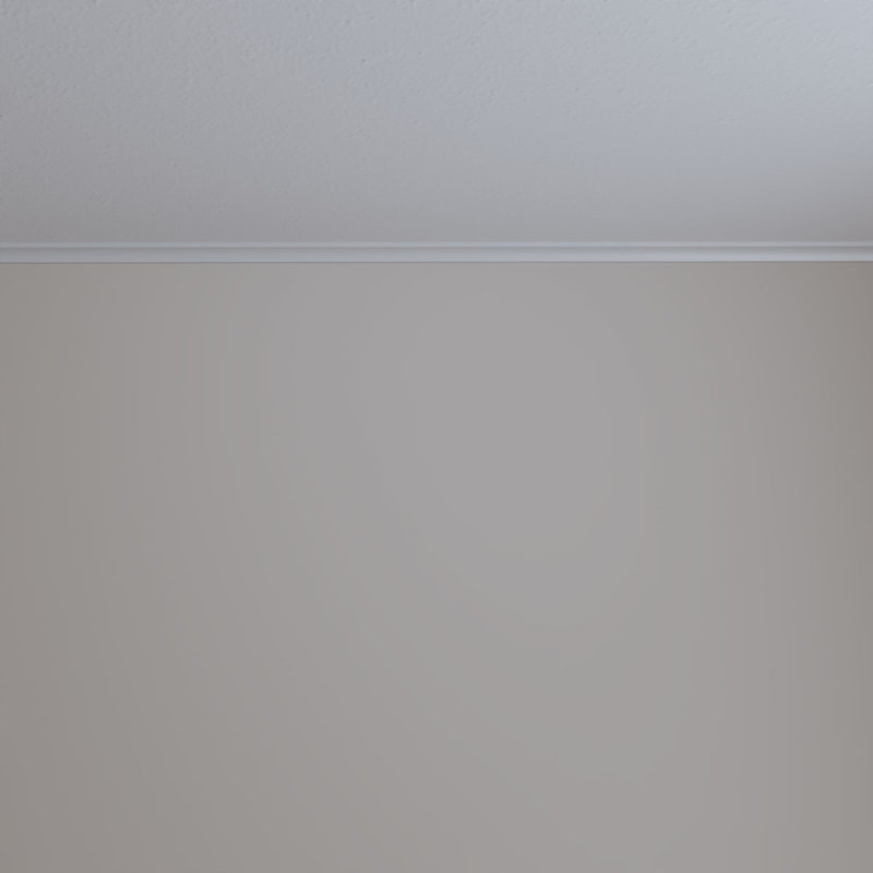Traditional White Polyurethane Crown Moulding, 94.5" Length