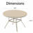 Outdoor Round Patio Table For 4 - 6, All Weather Metal With Umbrella Hole Lawn, Garden, Backyard. Powder Coating Rust Protection, Bent Leg Design Aesthetics And Stability, Non Marring Foot Caps.-1495325889