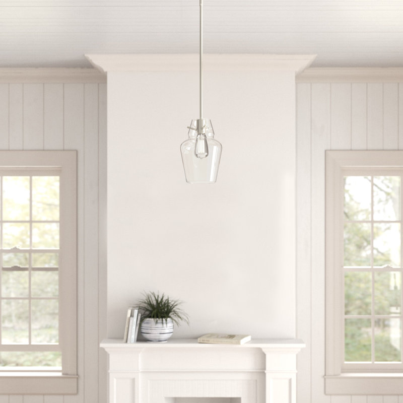 Magaret 1 - Light Single Bell Pendant in Satin Nickel, Satin Nickel