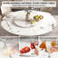 Table de salle à manger 53 po ronde avec plateau tournant rotatif à 360 ° Lazy Susan - Plateau de table en pierre frittée résistant aux rayures et à la chaleur-2029534575