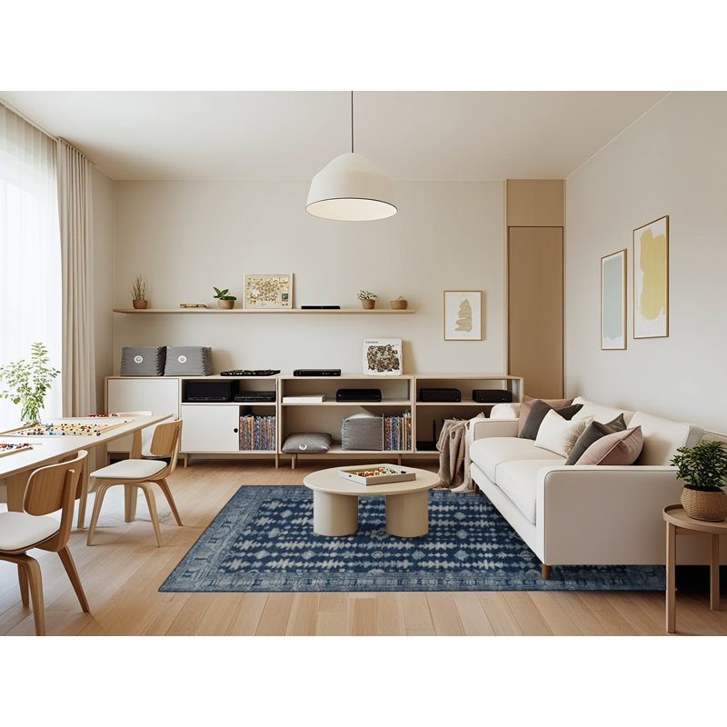 Machine Washable Overdyed Gray Area Rug, Rectangle 7' x 9'
