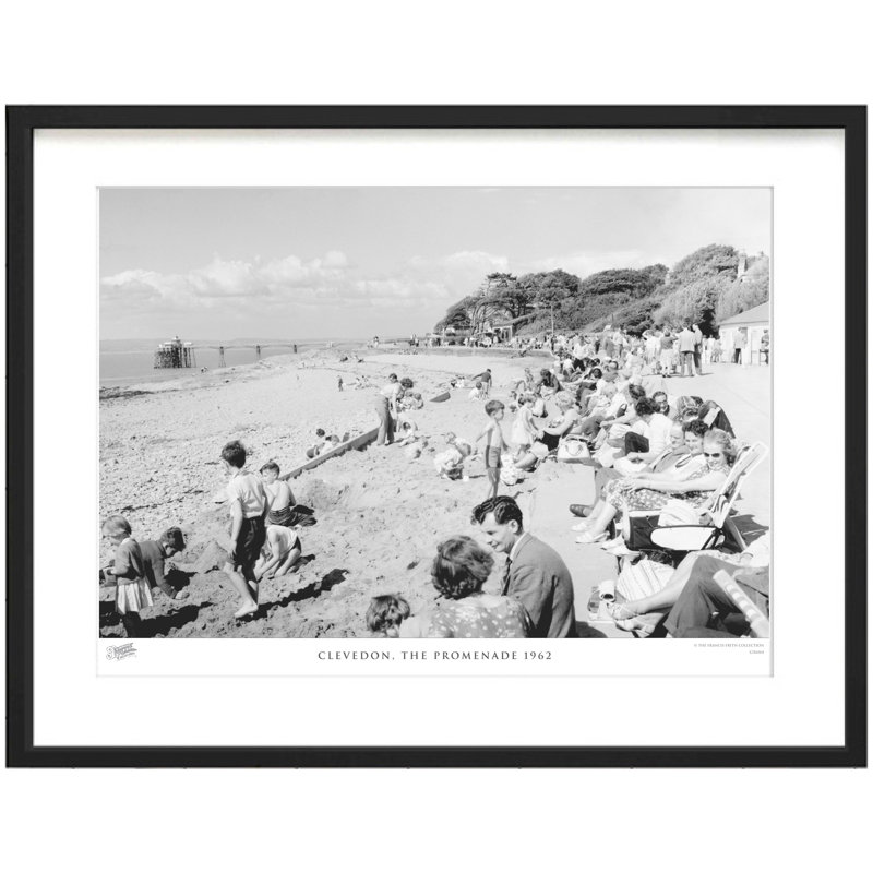 Clevedon, The Promenade 1962 - Single Picture Frame Print, 40cm H X 50cm W x 2cm D