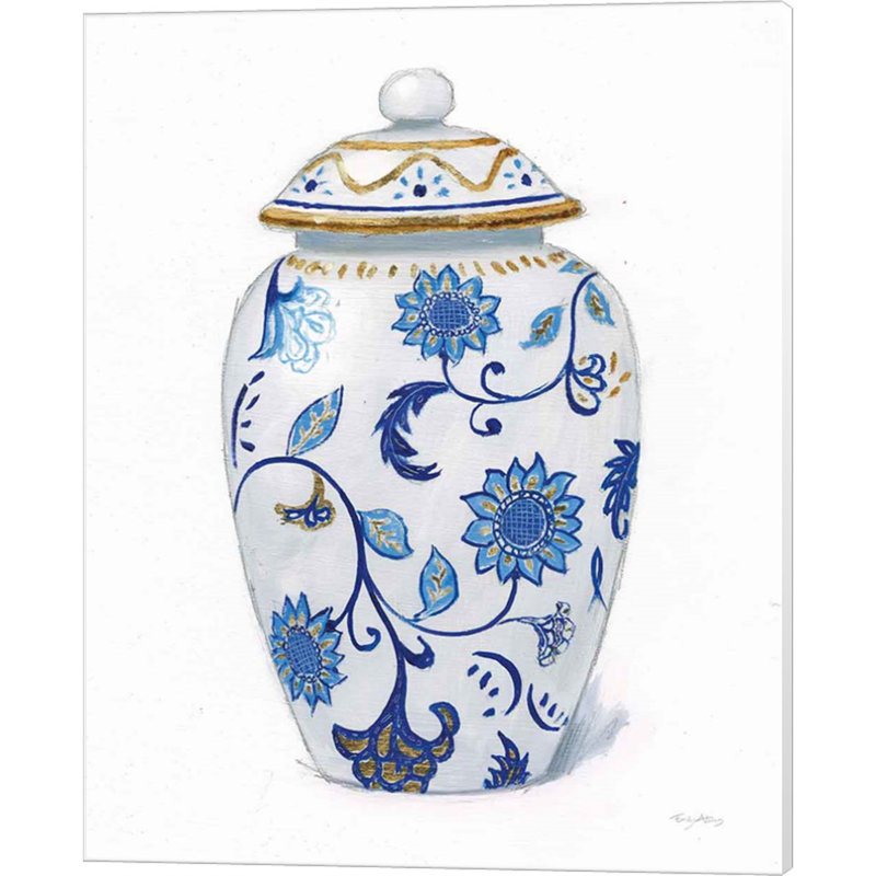 «Flora Chinoiserie C» par Emily Adams, art sur toile (ensemble de 2)