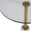 Table d'appoint ronde en marbre Cole et gris avec tige et base en métal doré