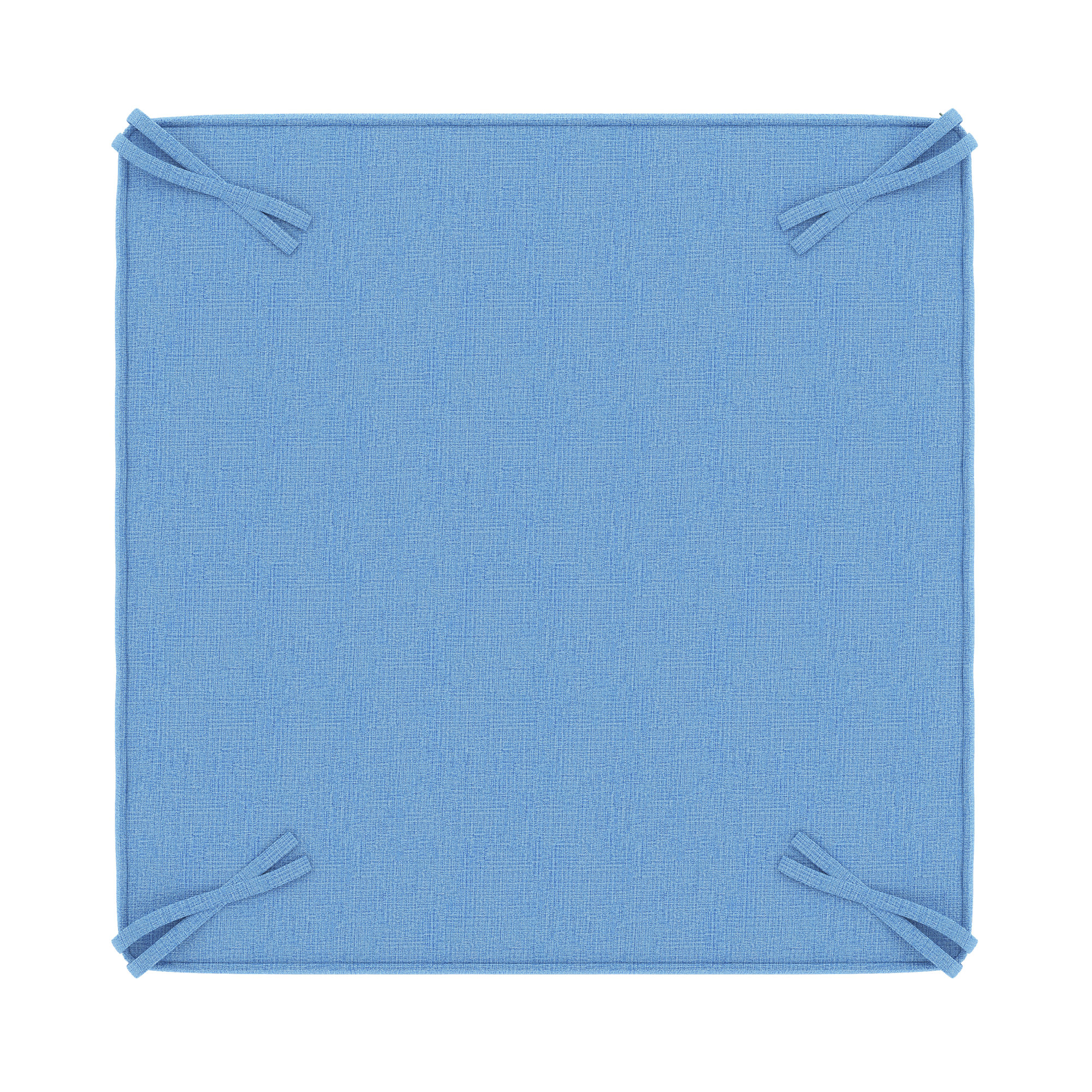 Sunbrella Outdoor Ottoman Cushion, Canvas Air Blue Sunbrella® Canvas