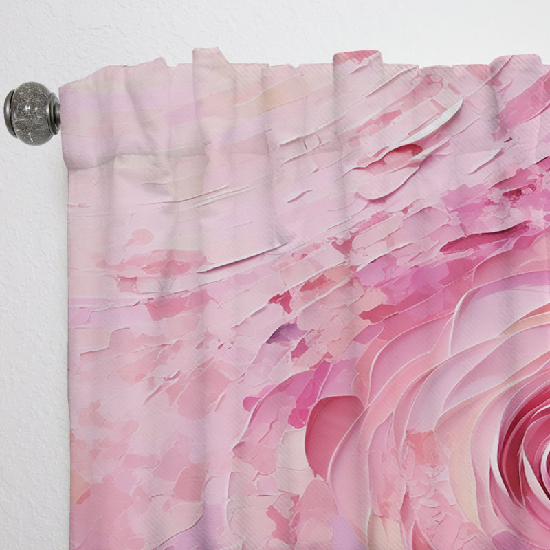 Pink Radiant Revolution Spiral - Modern Curtain - Velvet Room Darkening - 1 Panel, 52" W x 63" L