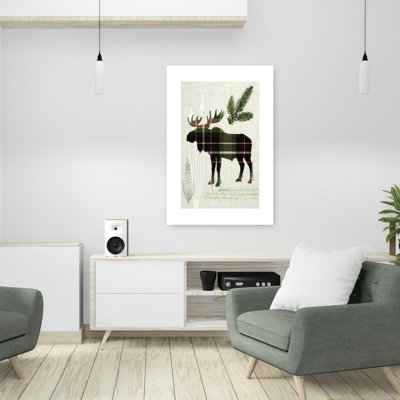 Woodland Plaid II 1 Piece Wrapped Canvas Wall Art