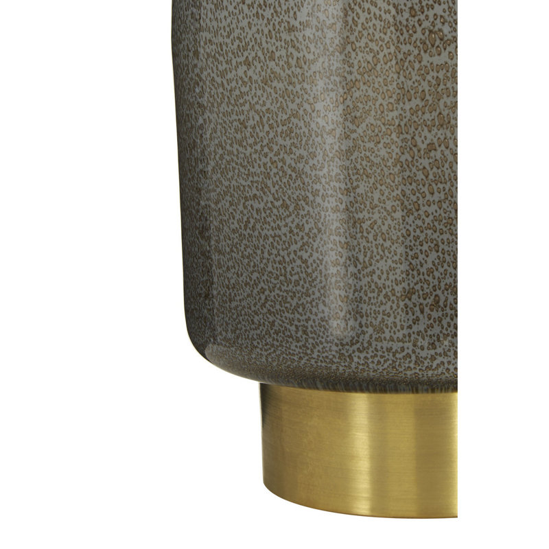 Bismarck Glass Table Vase, Grey/Gold, 26cm H x 18cm W x 18cm D