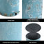 4.5 Gallon Vintage Metal Step On Trash Can With Lid and Liner, Rustic Blue Farmhouse Metal Garbage Can-1429357506
