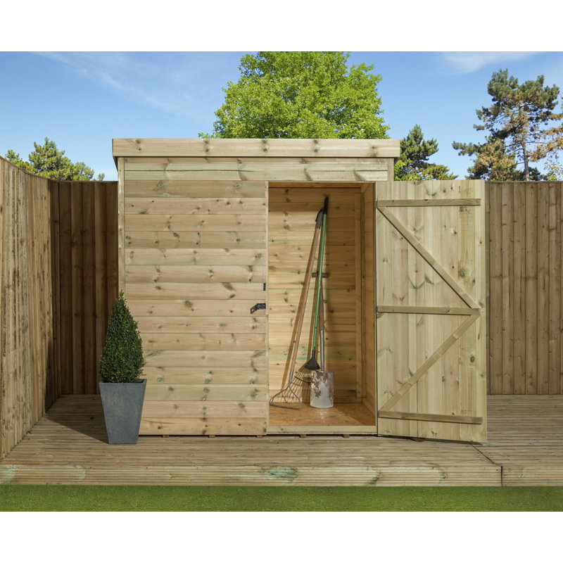 Shiplap Pent Wooden Shed, 5' W x 4' D