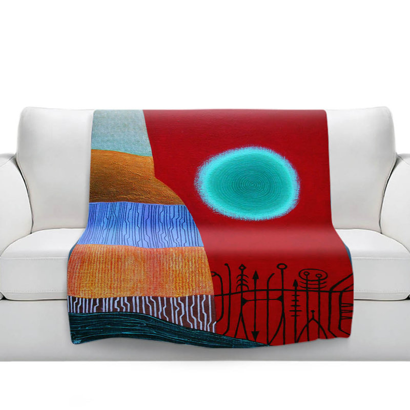Couverture sherpae douce rouge sky, l 68 po x L 80 po