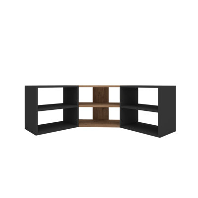 Kristepher 148.5cm Corner TV Stand with 6 Open Shelves for TVs up to 50"